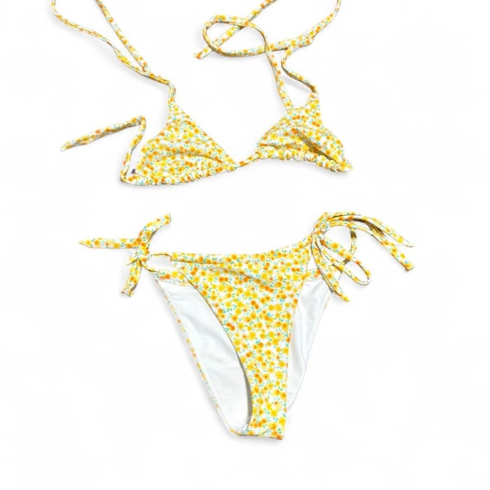 Yellow and‎ white PACSUN bikini size small new